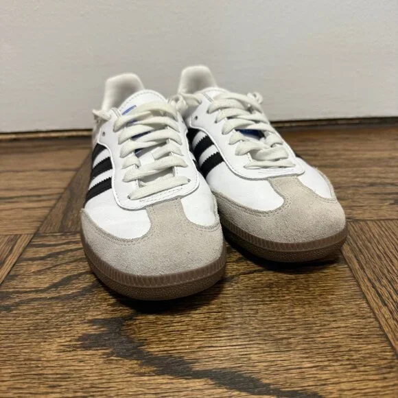 Adidas Samba OG White with Black Stripes Womens Size 7.5 - Picture 2 of 8